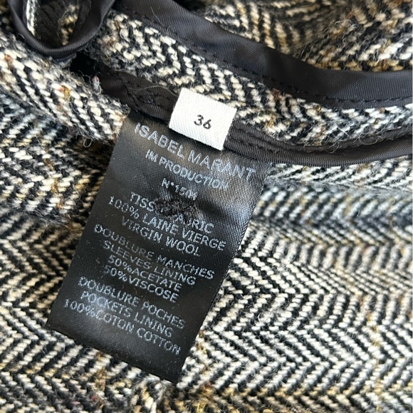 Isabel Marant Etoile herringbone wool blazer size 36 - Picture 6 of 7